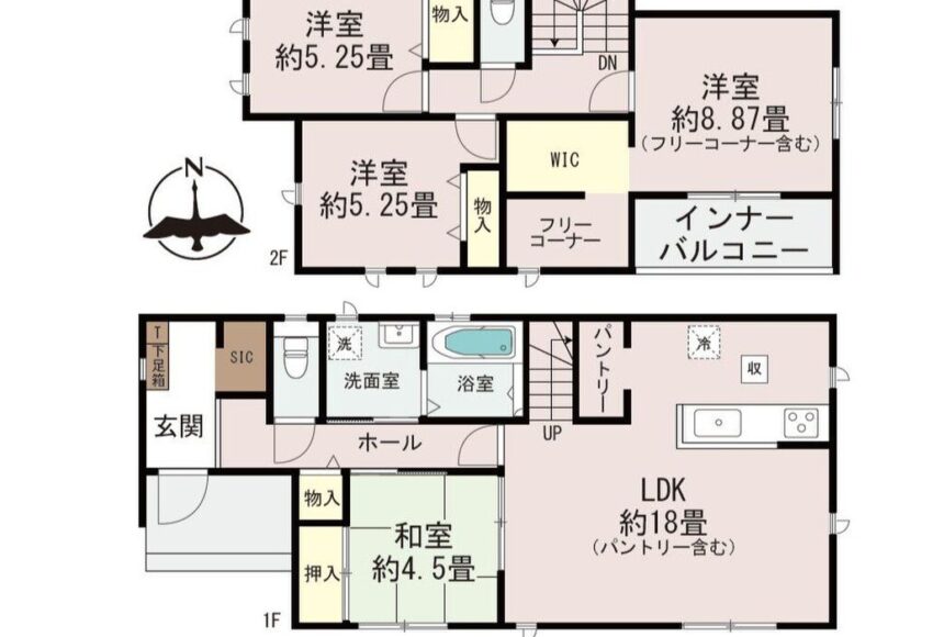 熊本市西区上代3丁目　 D号棟　2階建　4LDK